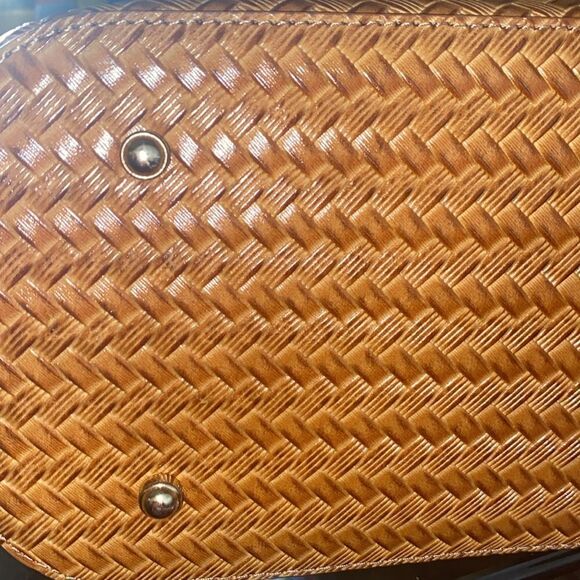 BRAHMIN Copa Cabana Collection Honey Brown Jeanne ToteBag with Dust Bag ⭐️Rare⭐️ - Picture 7 of 8